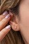 Heliophilia Silver Pendientes de Plata de Ley 925 con Oro Rosa y Circón